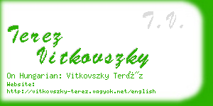 terez vitkovszky business card
